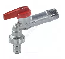 Кран шаровой водоразборный латунь со штуцером R619 Ду 15 Ру10,5 НР/штуц R1/2" флажок Giacomini R619IX103