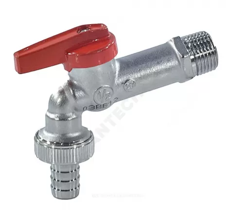 Кран шаровой водоразборный латунь со штуцером R619 Ду 15 Ру10,5 НР/штуц R1/2" флажок Giacomini R619IX103