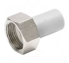 Штуцер PP-R комбинированный белый Дн 32х1 1/4" с накидной гайкой под пломбу VALFEX 11136032