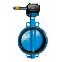 Затвор дисковый поворотный чугун Ду 300 Ру10/16 межфл с редуктором диск чугун манжета EPDM Рус Benarmo 1