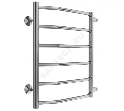 Полотенцесушитель водяной нерж сталь Лесенка (1") НР 500х600мм 6П боковое подключение Виктория Терминус 4670078530073