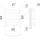 Полотенцесушитель водяной нерж сталь Лесенка (1") НР 500х600мм 6П боковое подключение Виктория Терминус 4670078530073