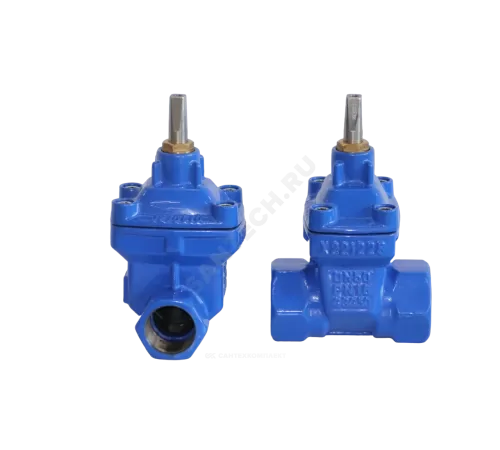 Задвижка ответвительная чугун 1030W обрезиненный клин Ду 25 Ру16 Тмакс=80C ВР под Т-ключ Benarmo