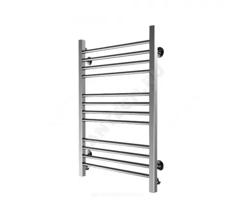 Полотенцесушитель водяной нерж сталь Лесенка Ду 25 (1") НР 500х1000мм 14П нижнее подключение в/к соединитель (1"х3/4") Богема-Люкс Элит-Металл В-38-09