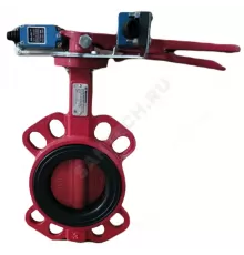 Затвор дисковый поворотный чугун FBV-A Ду 125 Ру10/16 межфл с рукояткой диск чугун манжета EPDM с концевыми выключателями EURO Benarmo