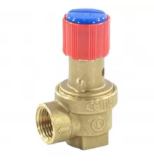 Клапан предохранительный пружинный угловой латунь R140 Ду 15х15 ВР G1/2"хG1/2" Рср=1.5бар Giacomini R140Y001