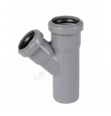 Тройник PP-H переходной серая HT HTEA Дн 50х40х45гр б/нап в/к Ostendorf 112210