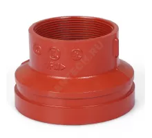 Переход резьбовой под муфту грувлок ковкий чугун XGQT11S Ду50х25 (Дн60х1") Ру25 JIANZHI