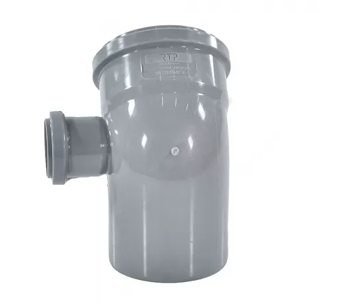 Отвод PP-H с выходом правый серый Дн 110х50х45гр б/нап в/к RTP (РосТурПласт) 36684