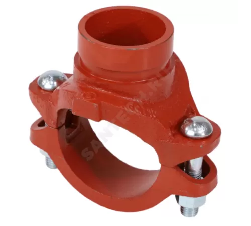 Отвод (седелка) под муфту грувлок ковкий чугун XGQT15 Ду80х50 (Дн89х60) Ру25 JIANZHI .