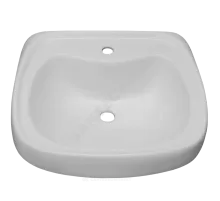 Умывальник подвесной Водолей 57 1 отверстие под смеситель по центру белый Лобненский стройфарфор 10/1/5/1-20