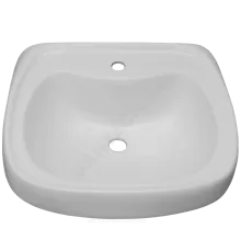 Умывальник подвесной Водолей 57 1 отверстие под смеситель по центру белый Лобненский стройфарфор 10/1/5/1-20