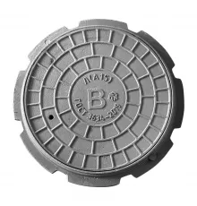 Люк чугун водопроводный (В) Л (легкий) А15 круглый m=47кг h=50мм ГОСТ 3634-2019 ДПК