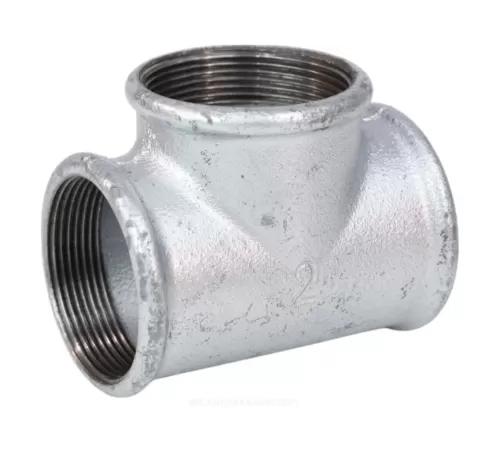 Тройник прямой чугун оц Ду 15 (1/2") ВР/ВР Fittex