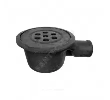 Трап чугун горизонтальный круглый с чугунной решеткой Ду 100 ТУ BY 691322780.002-2020 Аквапромлит