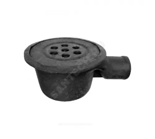 Трап чугун горизонтальный круглый с чугунной решеткой Ду 100 ТУ BY 691322780.002-2020 Аквапромлит