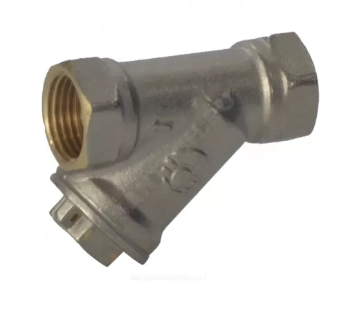 Фильтр сетчатый Y-образный латунь никель Ду 25 Ру25 1" ВР 46Б5фт1 VALFEX VF.192.LN0.100