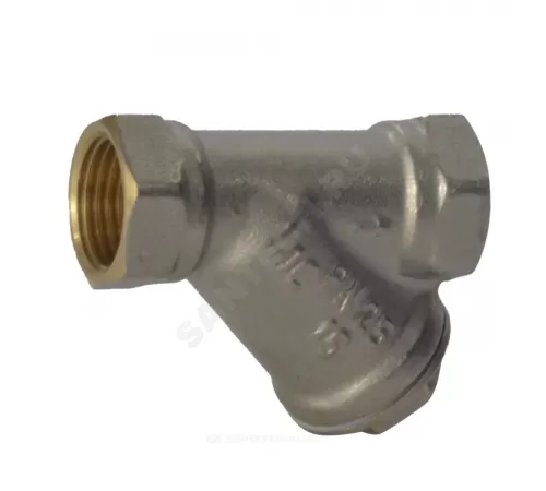 Фильтр сетчатый Y-образный латунь никель Ду 25 Ру25 1" ВР 46Б5фт1 VALFEX VF.192.LN0.100