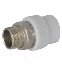 Муфта PP-R комбинированная разъемная белая Дн 20х1/2" НР для радиатора VALFEX 10159020