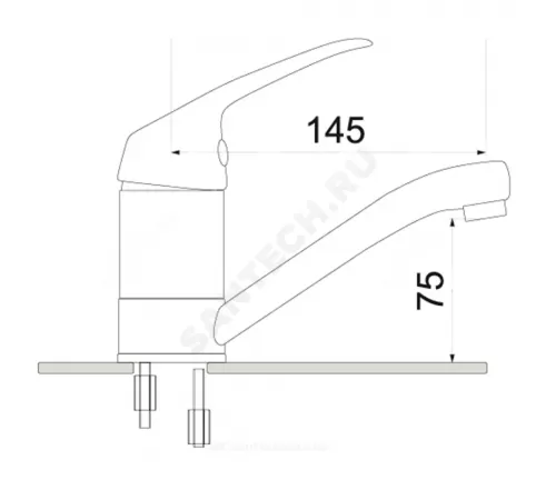 Смеситель для кухонной мойки одноручный короткий излив Престиж ЦС-СМ 27/1г М-42 Центр Сантехники (Подольск) ПП800203