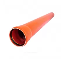 Труба НПВХ с раструбом коричневая Дн 160х4,7 б/нап L=6,0м в/к KGEM SN8 Ostendorf 222195