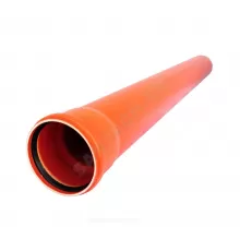 Труба НПВХ с раструбом коричневая Дн 110х3,2 б/нап L=5,0м в/к KGEM SN8 Ostendorf 220190