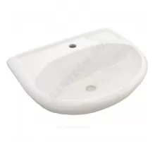 Умывальник подвесной Парус 55 1 отверстие под смеситель по центру Лобненский стройфарфор 10/1/5/1-28