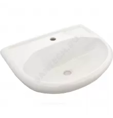 Умывальник подвесной Парус 55 1 отверстие под смеситель по центру Лобненский стройфарфор 10/1/5/1-28