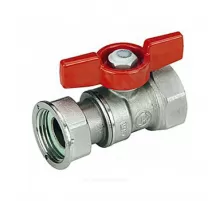 Кран шаровой латунь хром R251P Ду 15 Ру42 ВР/нак. гайка бабочка красная Giacomini R251PX002