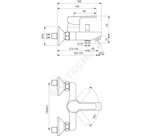Промо-комплект для ванны с душем CALISTA Vidima B1435AA