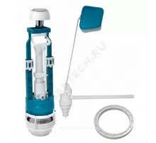 Арматура для бачка сливная/наливная АС1 1/2" боковое подключение кнопка хром 1/реж Инкоэр И-СБкпм-Бм-А-Ф