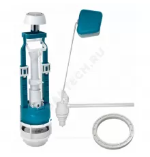 Арматура для бачка сливная/наливная АС1 1/2" боковое подключение кнопка хром 1/реж Инкоэр И-СБкпм-Бм-А-Ф