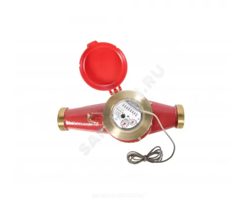 Счётчик г/в и х/в крыльчатый многоструйный Ду 25 Ру16 Qn=3,5 м3/ч 120С L=260мм резьба импульсный В/К класс В IP67 ВСКМ 90 ДГ2 Декаст 72-25-03