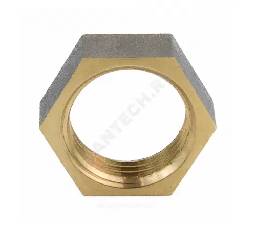 Контргайка латунь никель Ду 40 (1 1/2") ВР 9020 ГОСТ 32585-2013 Aquasfera 9020-05