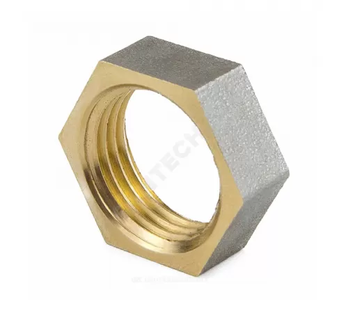 Контргайка латунь никель Ду 40 (1 1/2") ВР 9020 ГОСТ 32585-2013 Aquasfera 9020-05