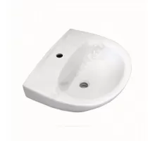 Умывальник подвесной Антей 55 1 отверстие под смеситель по центру УмОв2Ф без перелива белый Лобненский стройфарфор 10/1/5/1-77