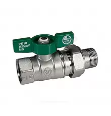 Кран шаровой латунь хром R259W Ду 15 Ру42 ВР/"американка" бабочка зеленая Giacomini R259WX023