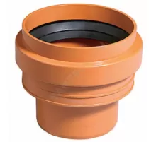 Переход НПВХ коричневый Дн 160 б/нап на гладкий конец керамической трубы KGUS Ostendorf 222830