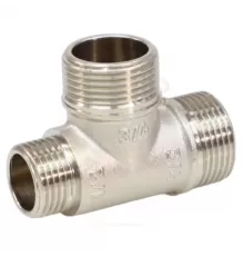 Тройник латунь никель переходной Ду 15х15х15 (1/2"х1/2"х1/2") НР/НР/НР VALFEX VF.131.N.012