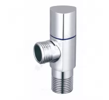 Клапан (вентиль) латунь бытовой хром угловой 1076 G1/2" Ру16 НР Aquasfera 1076-01