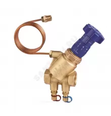 Клапан балансировочный автомат латунь 718LP Ду 15 G1/2" Ру25 Тмакс=120 оС ВР 5-30 кПа Kvs=4.1м3/ч с измерительными ниппелями Cimberio CIM 718LP 12