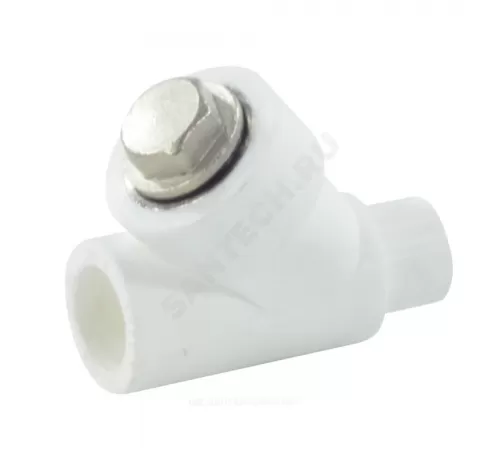 Фильтр PP-R сетчатый белый Дн 20х45гр внутр/наруж пайка RTP (РосТурПласт) 10843