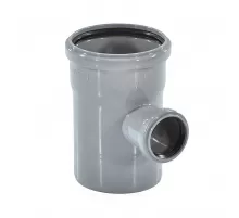 Тройник PP-H переходной серый Дн 75х50х87гр б/нап в/к RTP (РосТурПласт) 36505