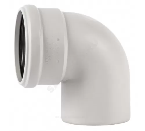 Отвод PP-MD бесшумный светло-серый Skolan Safe SKB Дн 78х87гр (DN75) б/нап в/к Ostendorf 333140