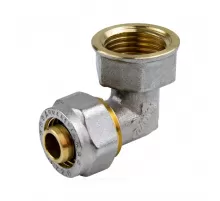 Угольник МП латунь никель обжим Дн 16х3/4"х90гр ВР ГОСТ 32415-2013 7007 Aquasfera 7007-02