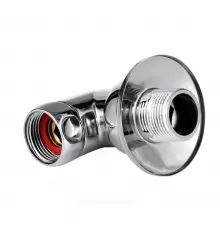 Соединитель для полотенцесушителя латунь Ду 20 3/4"x3/4" нак/гайка/НР угловой в/к отражатель хром Aquasfera 9204-01