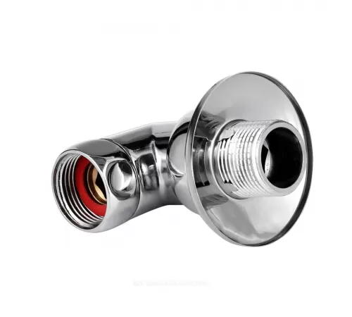 Соединитель для полотенцесушителя латунь Ду 25 1"x1" нак/гайка/НР угловой в/к отражатель хром Aquasfera 9204-02