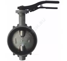 Затвор дисковый поворотный чугун R59W Ду 100 Ру16 межфл с рукояткой диск чугун манжета EPDM Giacomini R59WX010