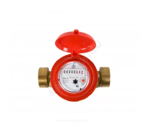 Счётчик г/в и х/в крыльчатый одноструйный Ду 32 Ру16 Qn=6 м3/ч 90С L=160мм резьба В/К ОСВУ Декаст 73-32-01