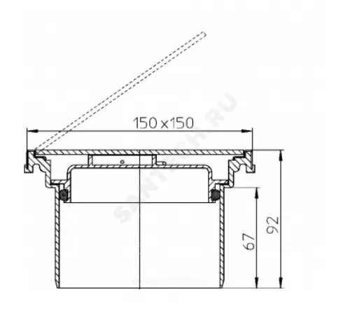 Ревизия-прочистка PP-B коричневая Дн 110 б/нап для НПВХ и PP-H HL HL98
